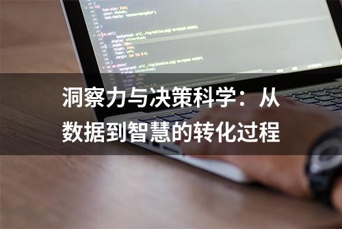 洞察力与决策科学：从数据到智慧的转化过程