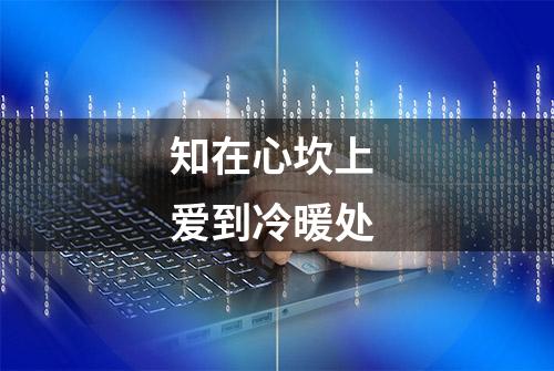 知在心坎上 爱到冷暖处