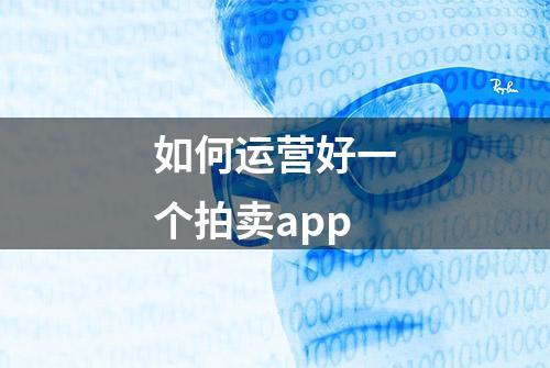 如何运营好一个拍卖app