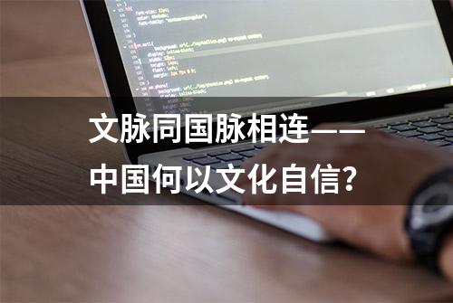 文脉同国脉相连——中国何以文化自信？