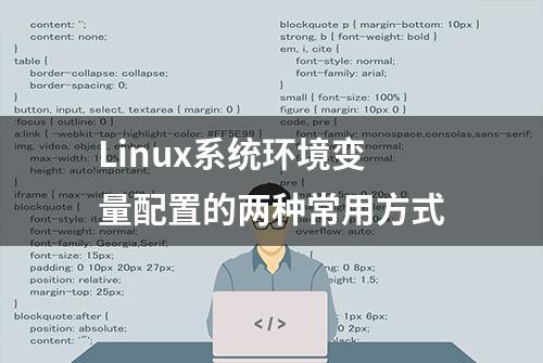 Linux系统环境变量配置的两种常用方式