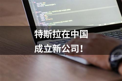 特斯拉在中国成立新公司！