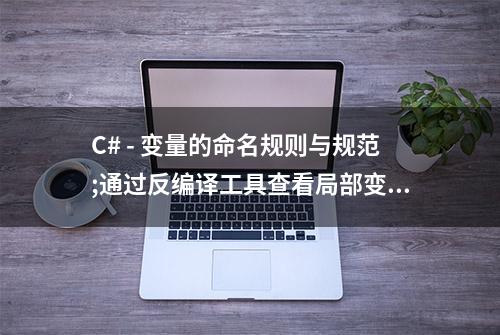 C# - 变量的命名规则与规范;通过反编译工具查看局部变量 010