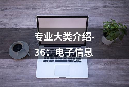 专业大类介绍-36：电子信息