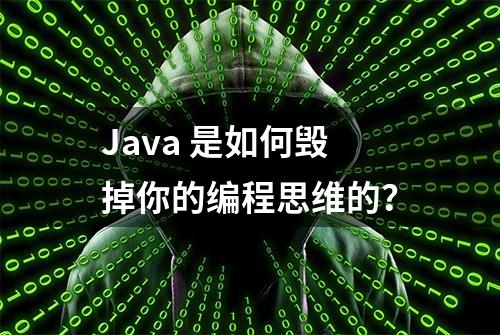 Java 是如何毁掉你的编程思维的？