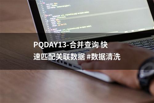 PQDAY13-合并查询 快速匹配关联数据 #数据清洗