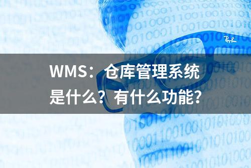 WMS：仓库管理系统是什么？有什么功能？