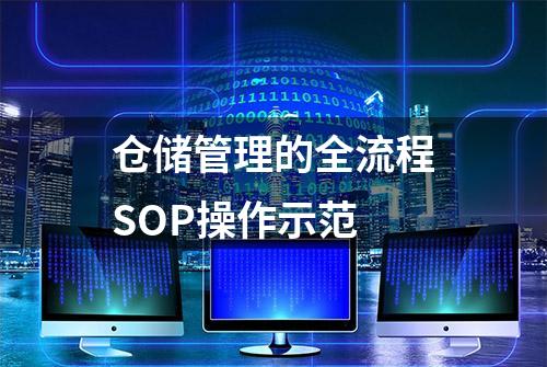 仓储管理的全流程SOP操作示范