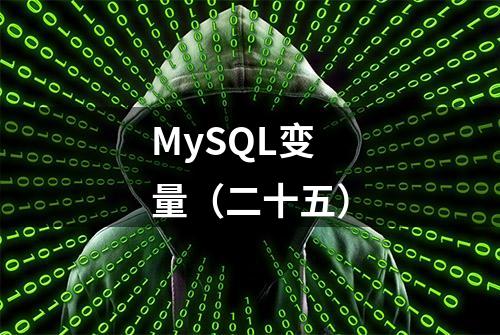 MySQL变量（二十五）