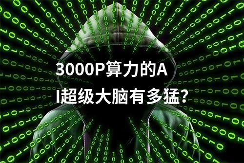 3000P算力的AI超级大脑有多猛？