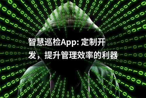 智慧巡检App: 定制开发，提升管理效率的利器