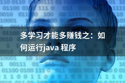 多学习才能多赚钱之：如何运行java 程序