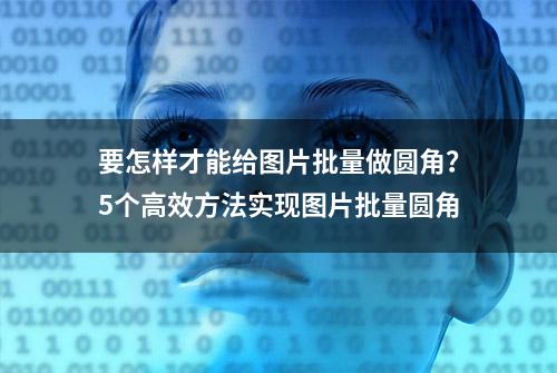 要怎样才能给图片批量做圆角？5个高效方法实现图片批量圆角