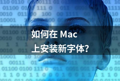 如何在 Mac 上安装新字体？