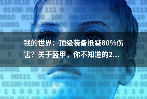 我的世界：顶级装备抵减80%伤害？关于盔甲，你不知道的20件事