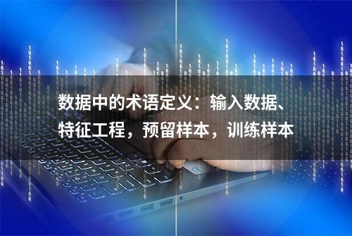 数据中的术语定义：输入数据、特征工程，预留样本，训练样本