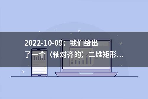 2022-10-09：我们给出了一个（轴对齐的）二维矩形列表 rectangles