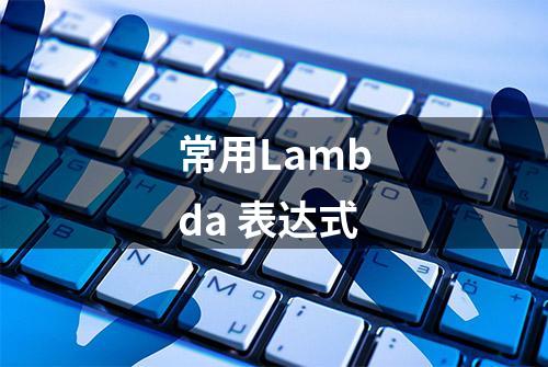 常用Lambda 表达式