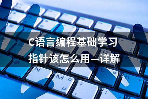 C语言编程基础学习指针该怎么用—详解