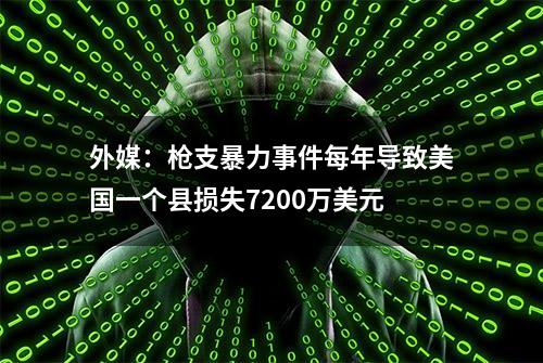 外媒：枪支暴力事件每年导致美国一个县损失7200万美元