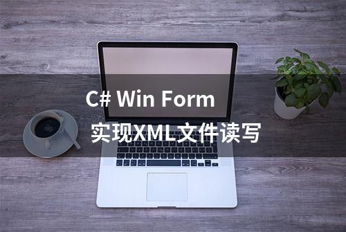 C# Win Form 实现XML文件读写