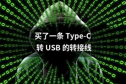 买了一条 Type-C 转 USB 的转接线