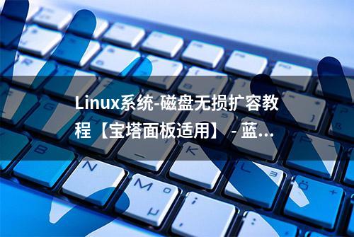 Linux系统-磁盘无损扩容教程【宝塔面板适用】 - 蓝易云