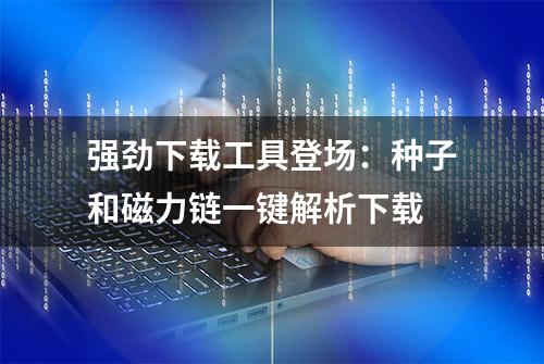 强劲下载工具登场：种子和磁力链一键解析下载