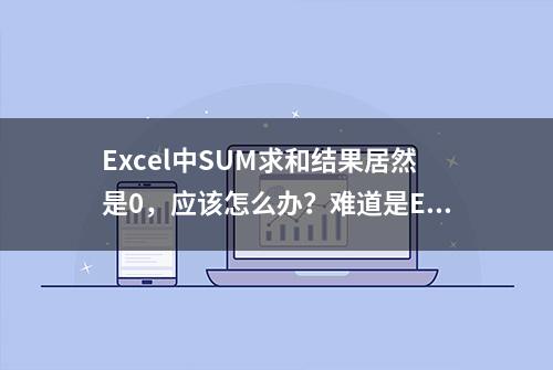 Excel中SUM求和结果居然是0，应该怎么办？难道是Excel有Bug！