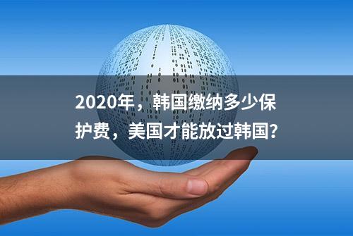 2020年，韩国缴纳多少保护费，美国才能放过韩国？