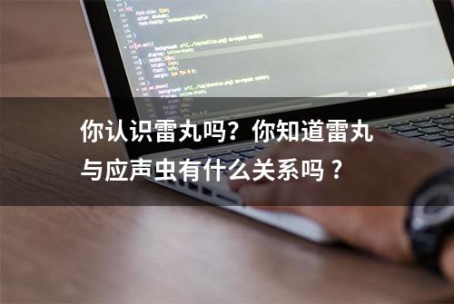 你认识雷丸吗？你知道雷丸与应声虫有什么关系吗 ?