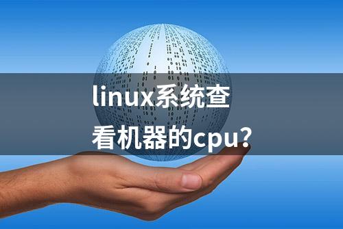 linux系统查看机器的cpu？