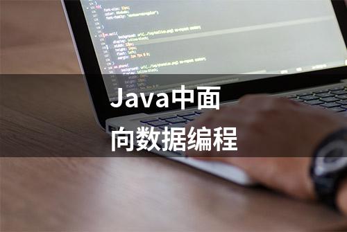 Java中面向数据编程