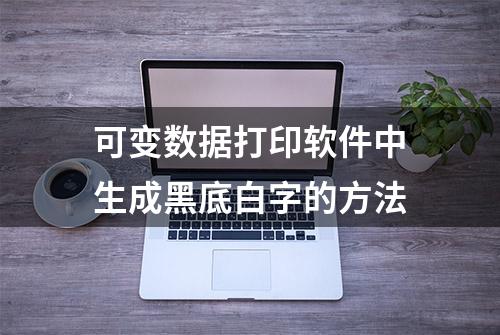 可变数据打印软件中生成黑底白字的方法