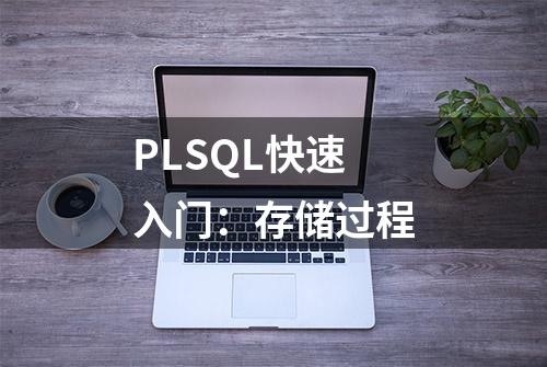 PLSQL快速入门：存储过程