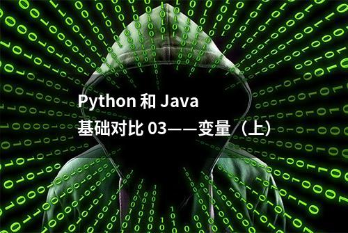 Python 和 Java 基础对比 03——变量（上）