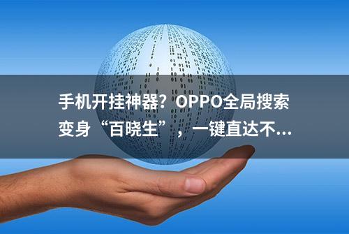 手机开挂神器？OPPO全局搜索变身“百晓生”，一键直达不要太方便