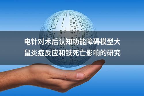 电针对术后认知功能障碍模型大鼠炎症反应和铁死亡影响的研究