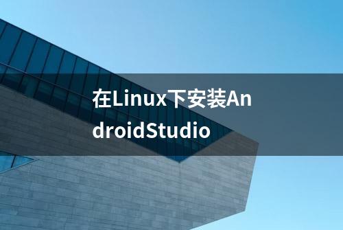 在Linux下安装AndroidStudio