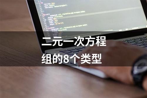 二元一次方程组的8个类型