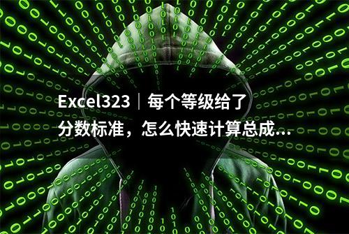 Excel323｜每个等级给了分数标准，怎么快速计算总成绩