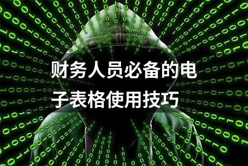 财务人员必备的电子表格使用技巧