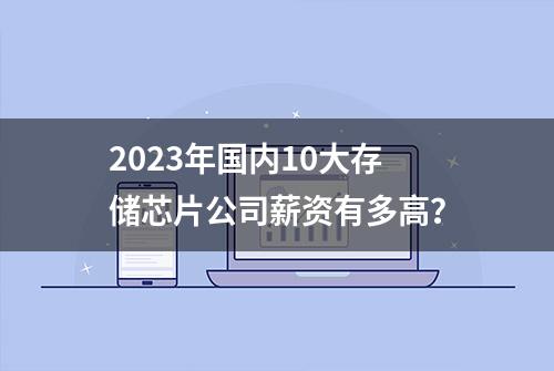 2023年国内10大存储芯片公司薪资有多高？