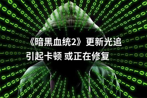 《暗黑血统2》更新光追引起卡顿 或正在修复