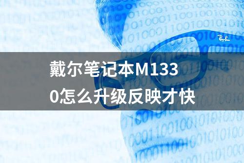 戴尔笔记本M1330怎么升级反映才快