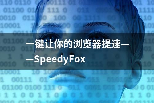 一键让你的浏览器提速——SpeedyFox