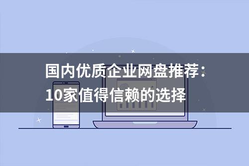 国内优质企业网盘推荐：10家值得信赖的选择