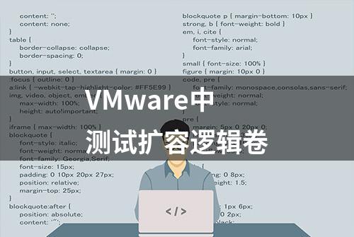 VMware中测试扩容逻辑卷