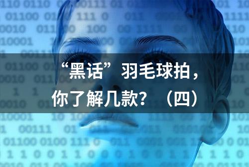 “黑话”羽毛球拍，你了解几款？（四）