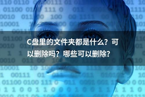 C盘里的文件夹都是什么？可以删除吗？哪些可以删除？